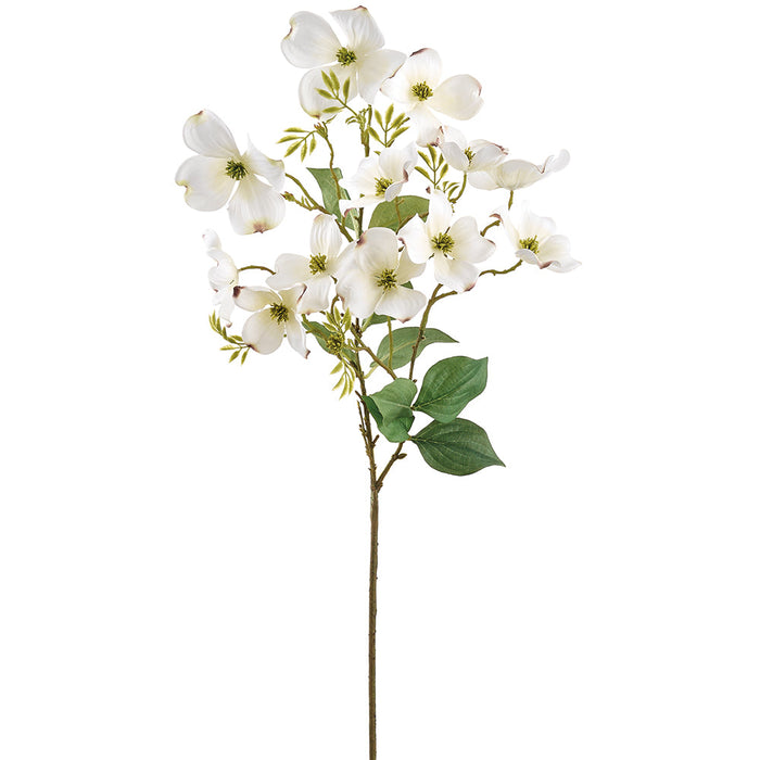 28" Dogwood Blossom Silk Flower Stem -White (Pack of 12) - FSD815-WH