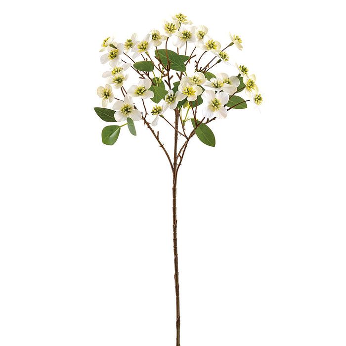 28" Dogwood Blossom Silk Flower Stem -Cream (Pack of 12) - FSD825-CR