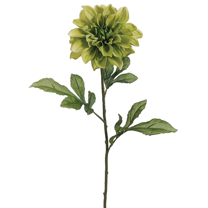 29" Silk Dahlia Flower Spray -Green (pack of 12) - FSD857-GR