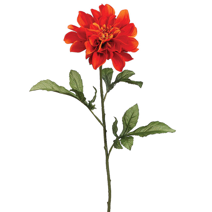 29" Silk Dahlia Flower Spray -Orange (pack of 12) - FSD857-OR