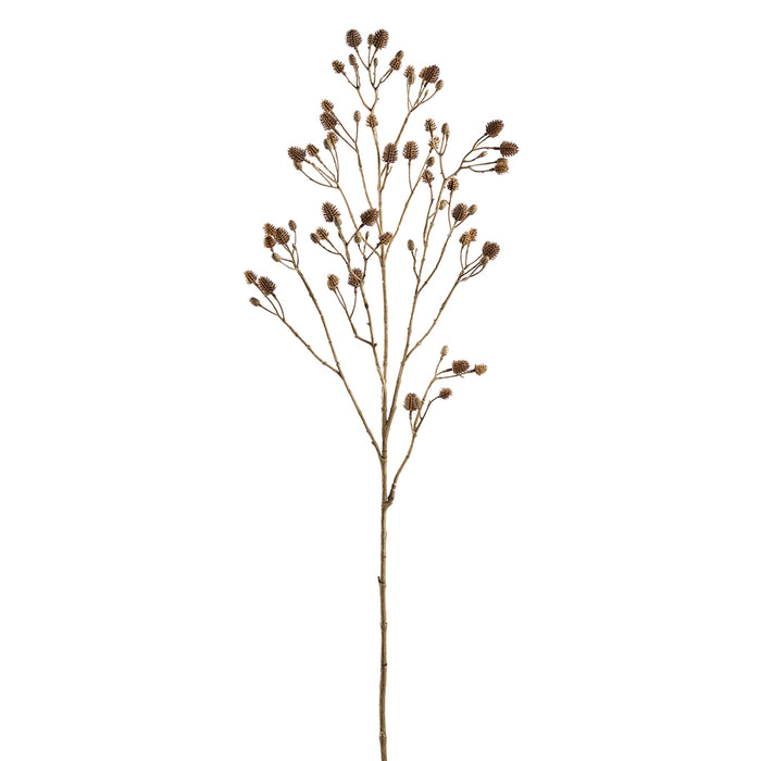 44" Artificial Eryngium Flower Stem -Light Brown (pack of 12) - FSE005-BR/LT