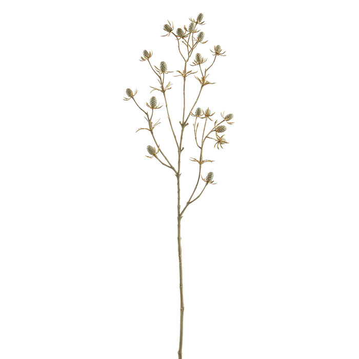 24" Artificial Eryngium Flower Stem -Beige (pack of 12) - FSE007-BE