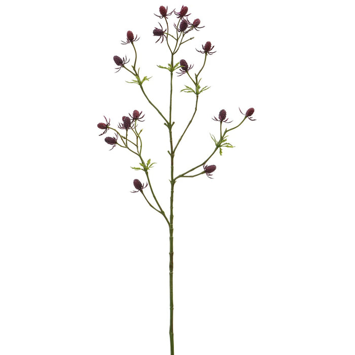 24" Artificial Eryngium Flower Stem -Purple (pack of 12) - FSE716-PU