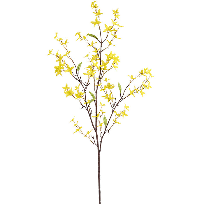 38" Silk Forsythia Blossom Flower Stem -Yellow (Pack of 24) - FSF002-YE