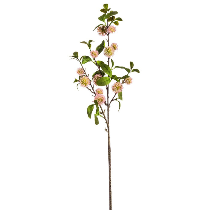 33" Silk Flowering Tree Pod Stem -Pink/Green (pack of 12) - FSF005-PK/GR