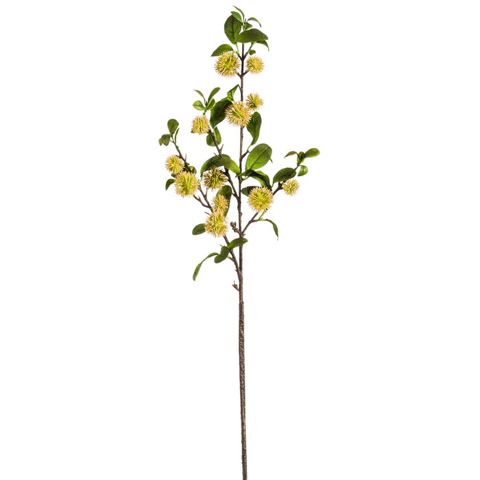 33" Silk Flowering Tree Pod Stem -Yellow/Green (pack of 12) - FSF005-YE/GR