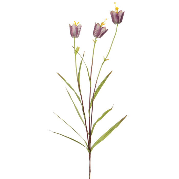 31" Silk Fritillaria Flower Stem -Purple (pack of 12) - FSF200-PU