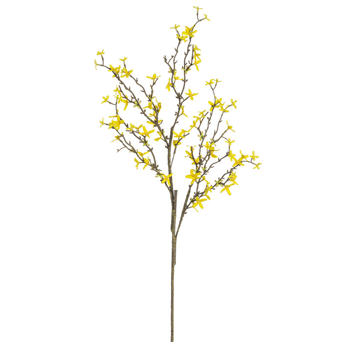 41" Silk Forsythia Flower Stem -Yellow (pack of 12) - FSF218-YE
