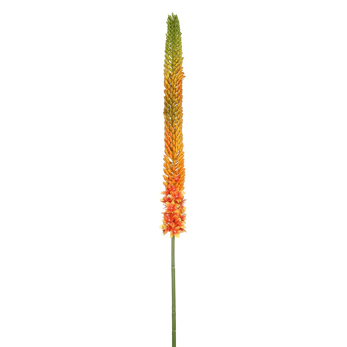 44" Eremurus Foxtail Lily Silk Flower Stem -Orange/Green (pack of 12) - FSF347-OR/GR