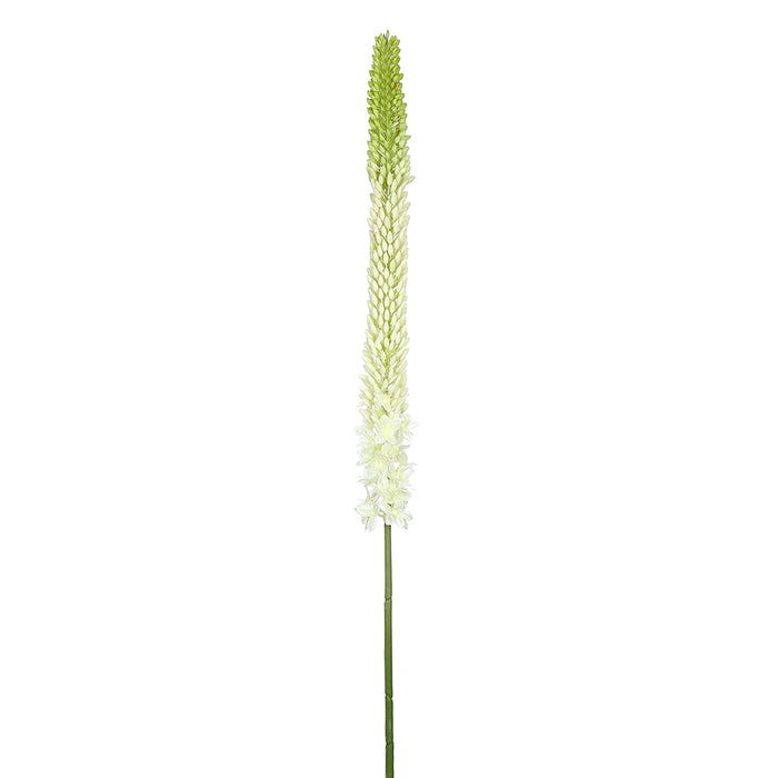 44" Eremurus Foxtail Lily Silk Flower Stem -White/Green (pack of 12) - FSF347-WH/GR