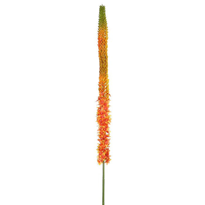 51" Eremurus Foxtail Lily Silk Flower Stem -Orange/Green (pack of 12) - FSF348-OR/GR