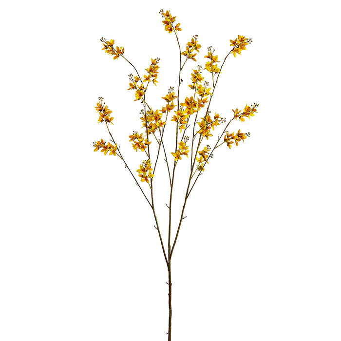 53" Silk Forsythia Blossom Flower Stem -Yellow (pack of 6) - FSF405-YE