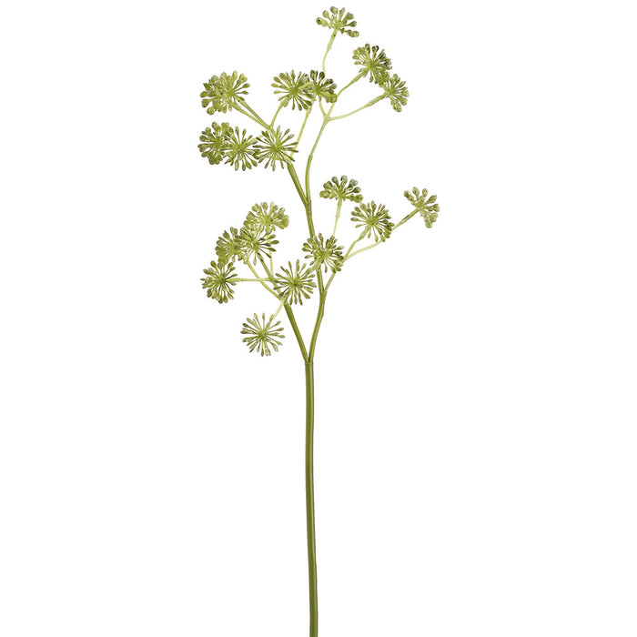 24" Fatsia Japonica Bud Artificial Flower Stem -Green (Pack of 12) - FSF554-GR