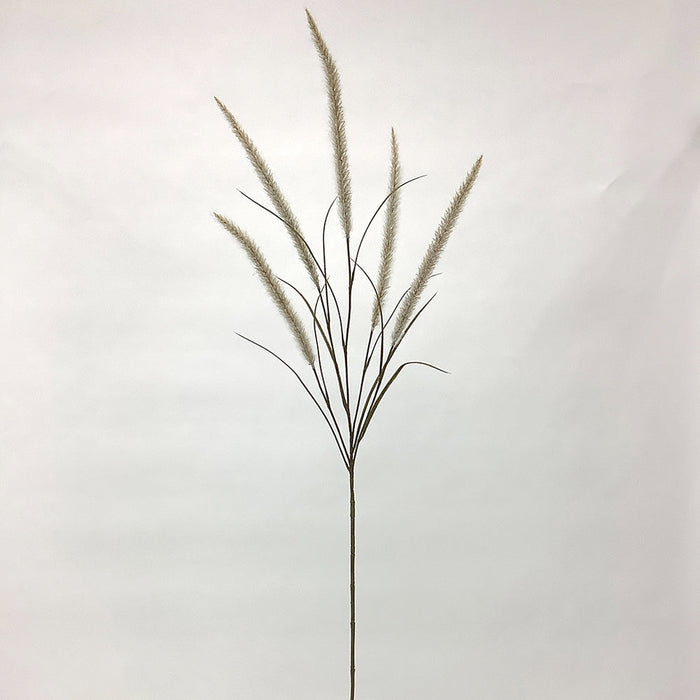 53" Artificial Flowering Fountain Grass Stem -Cream (Pack of 12) - FSF668-CR