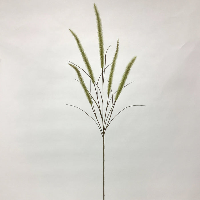 53" Artificial Flowering Fountain Grass Stem -Green (Pack of 12) - FSF668-GR