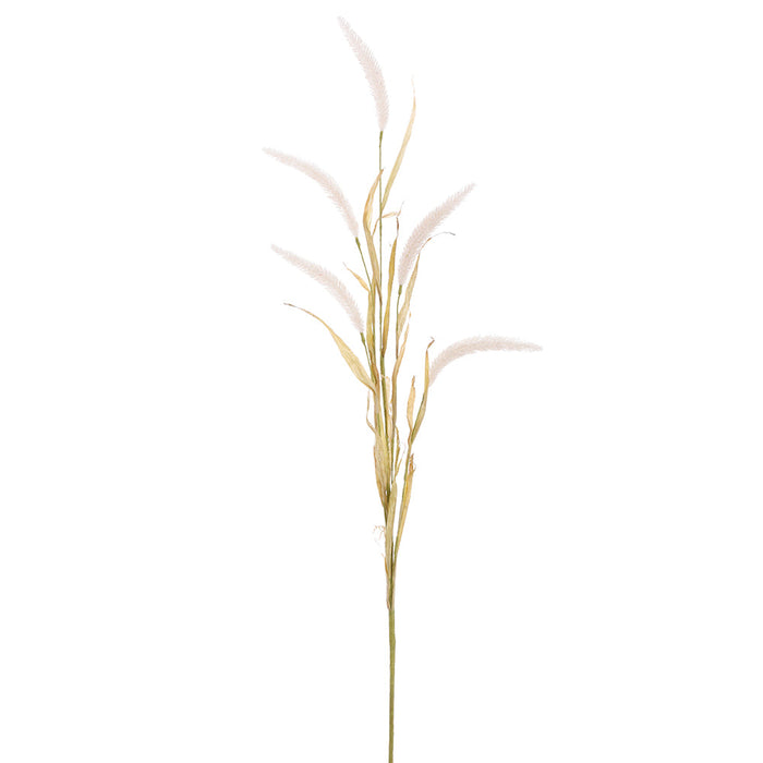 42" Blooming Foxtail Grass Silk Flower Stem -Cream (Pack of 12) - FSF689-CR