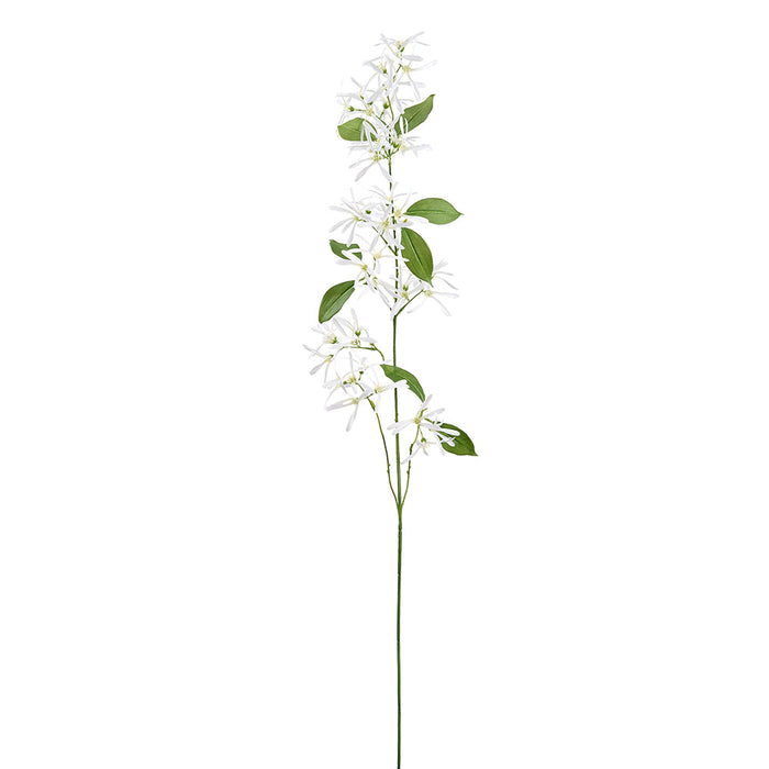 43.5" Fringetree Blossom Silk Flower Stem -White (Pack of 12) - FSF849-WH