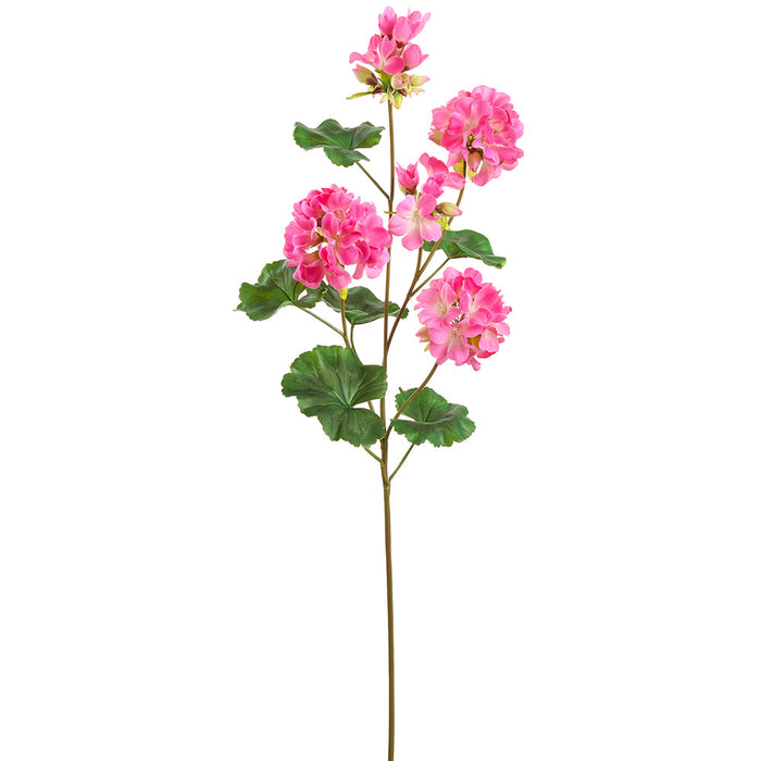 31" Real Touch Geranium Silk Flower Stem -Pink (Pack of 12) - FSG104-PK
