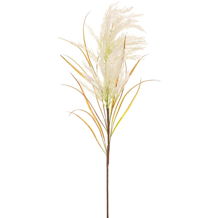 49" Blooming Artificial Pampas Grass Stem -Cream (pack of 12) - FSG220-CR