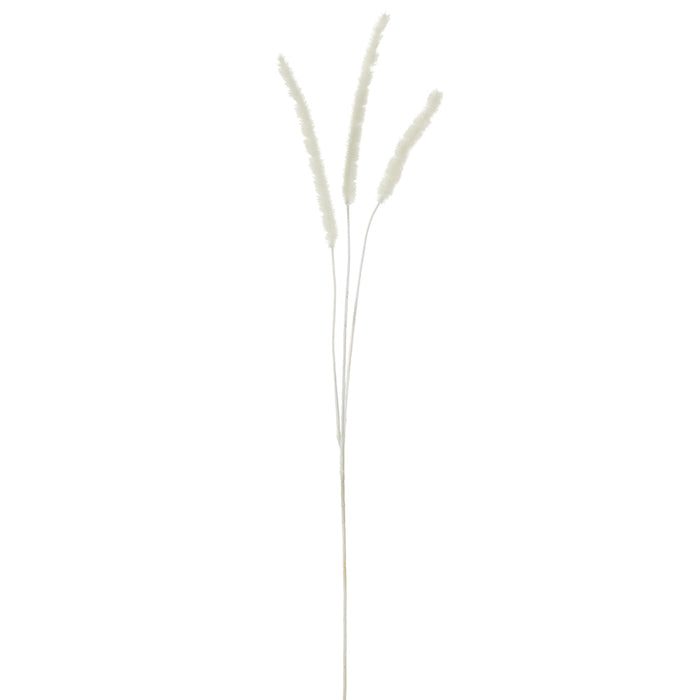 40" Artificial Foxtail Grass Flower Stem -White (Pack of 12) - FSG255-WH