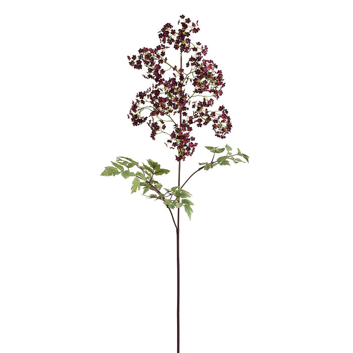 49.5" Gypsophila Baby's Breath Silk Flower Stem -Wine (Pack of 6) - FSG892-WI