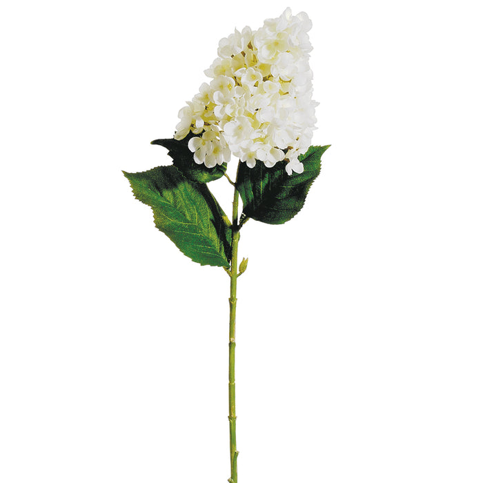 28" Silk Cone Hydrangea Flower Spray -Ivory (pack of 12) - FSH008-IV