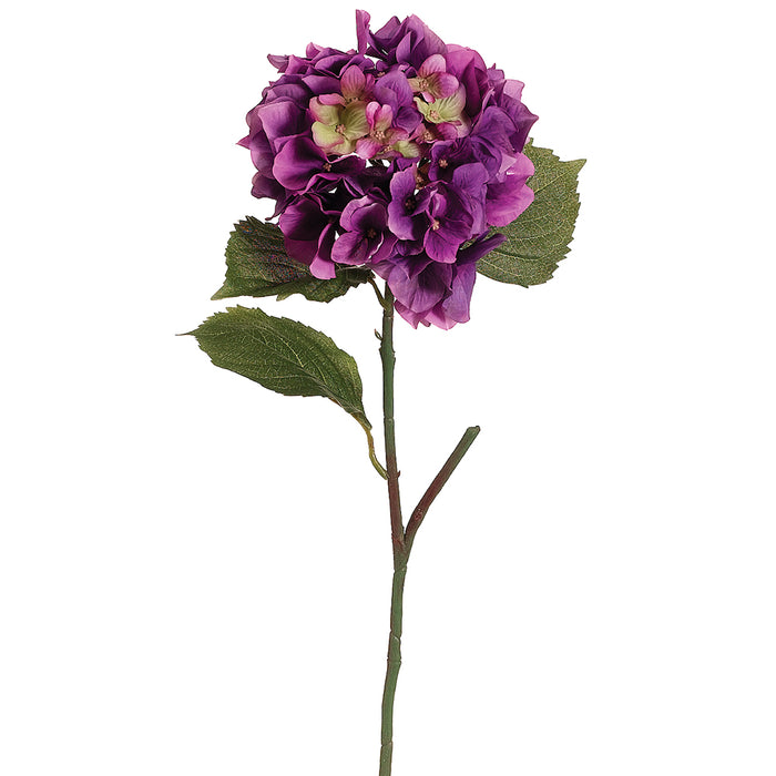 23" Hydrangea Silk Flower Stem -Orchid (pack of 12) - FSH017-OC