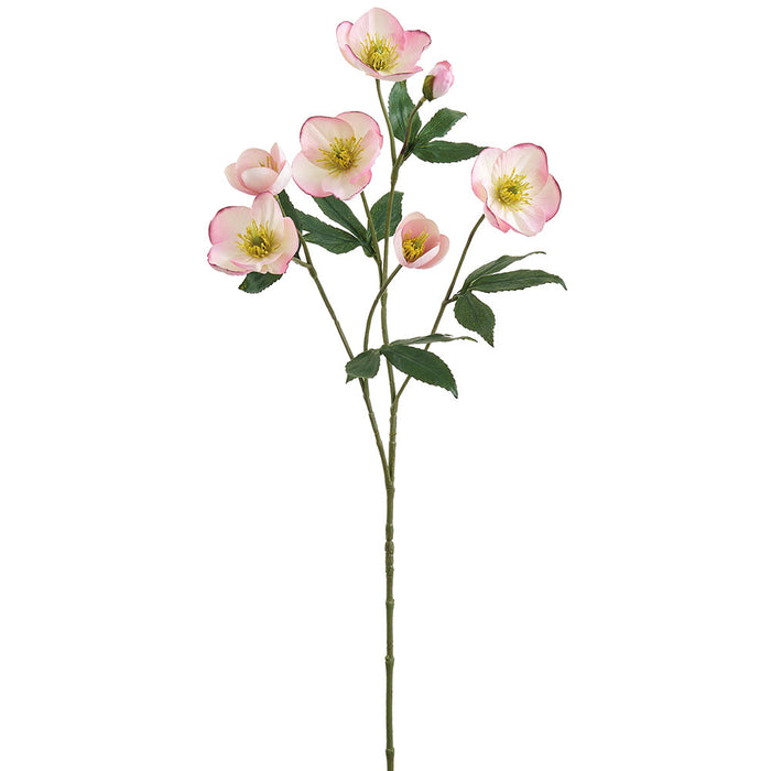 28" Silk Helleborus Flower Stem -Pink (Pack of 12) - FSH019-PK