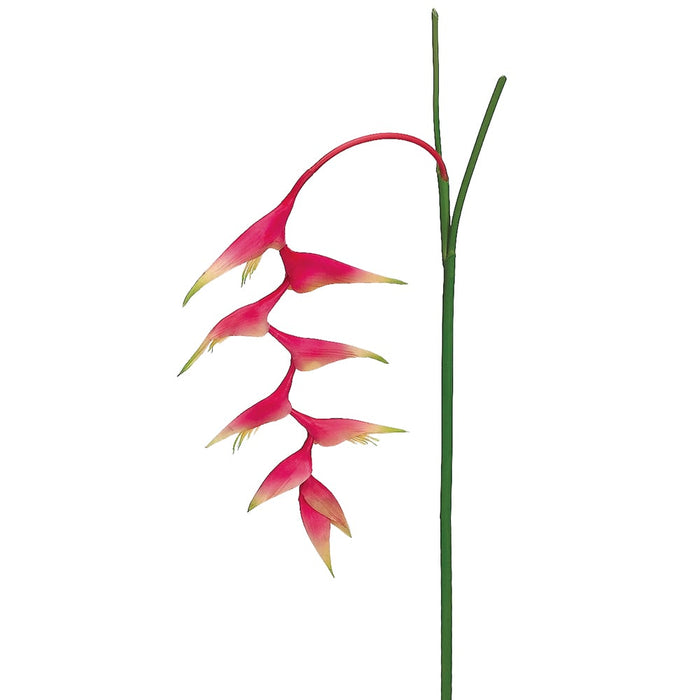 48" Hanging Heliconia Silk Flower Stem -Beauty (pack of 12) - FSH067-BT