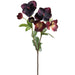17" Real Touch Helleborus Silk Flower Stem -Plum (Pack of 12) - FSH127-PL