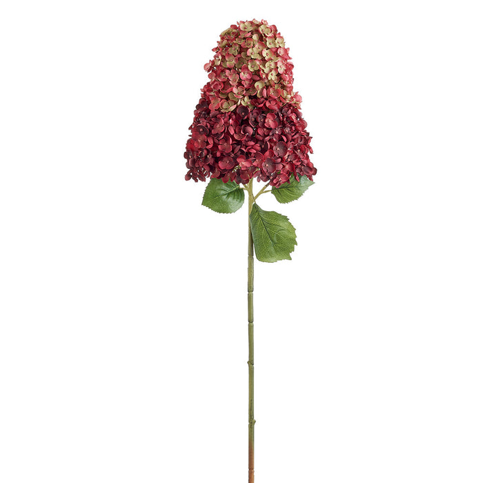 41" Silk Cone Hydrangea Flower Stem -Burgundy (pack of 8) - FSH148-BU