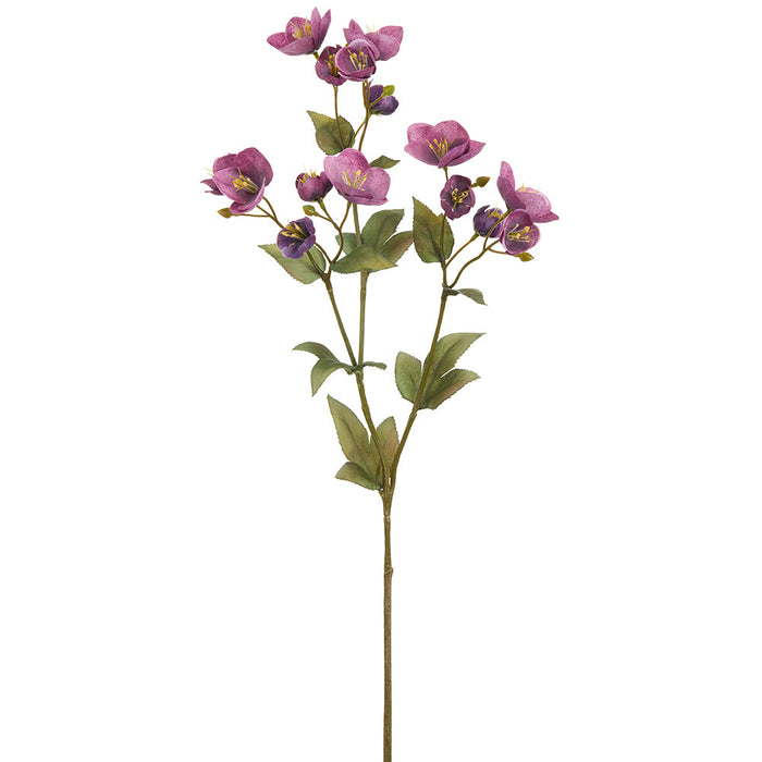 23" Helleborus Silk Flower Stem -Boysenberry (pack of 12) - FSH153-BB