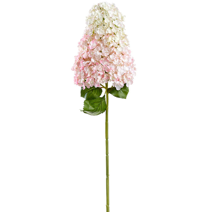 40" Cone Hydrangea Silk Flower Stem -Pink/Cream (Pack of 8) - FSH166-PK/CR