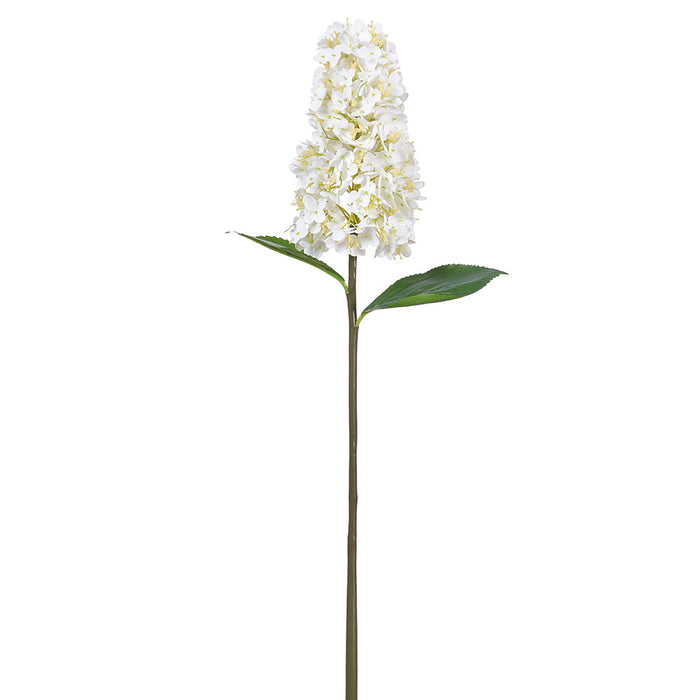 32.5" Cone Hydrangea Silk Flower Stem -White (Pack of 12) - FSH206-WH