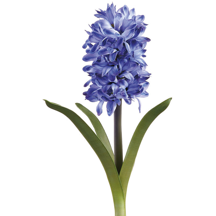 13" Hyacinth Silk Flower Stem -Blue (Pack of 12) - FSH209-BL