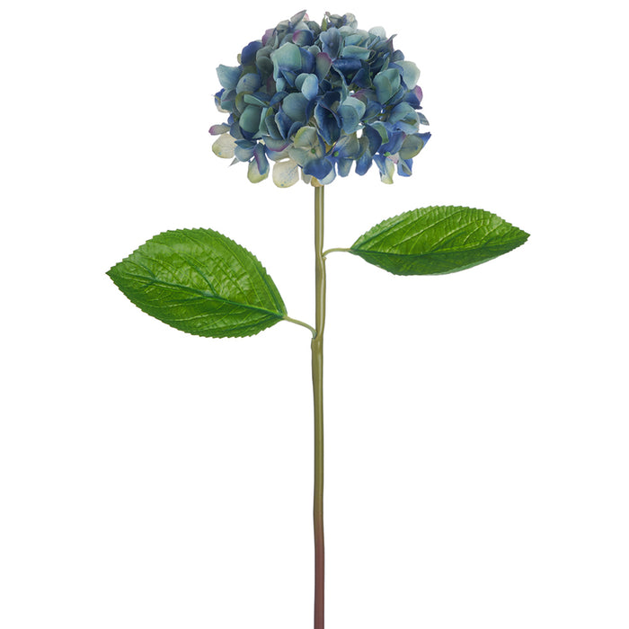 21.5" Real Touch Silk Hydrangea Flower Stem -2 Tone Blue (pack of 12) - FSH214-BL/TT