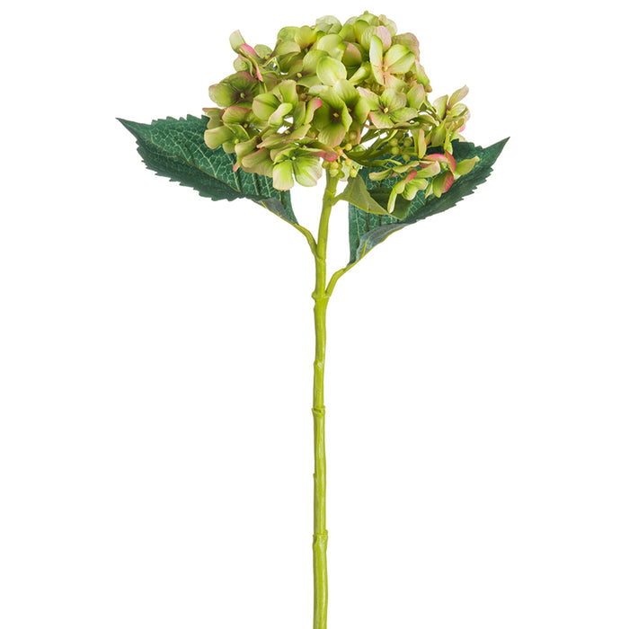 25.5" Silk Hydrangea Flower Stem -Green/Pink (pack of 12) - FSH215-GR/PK
