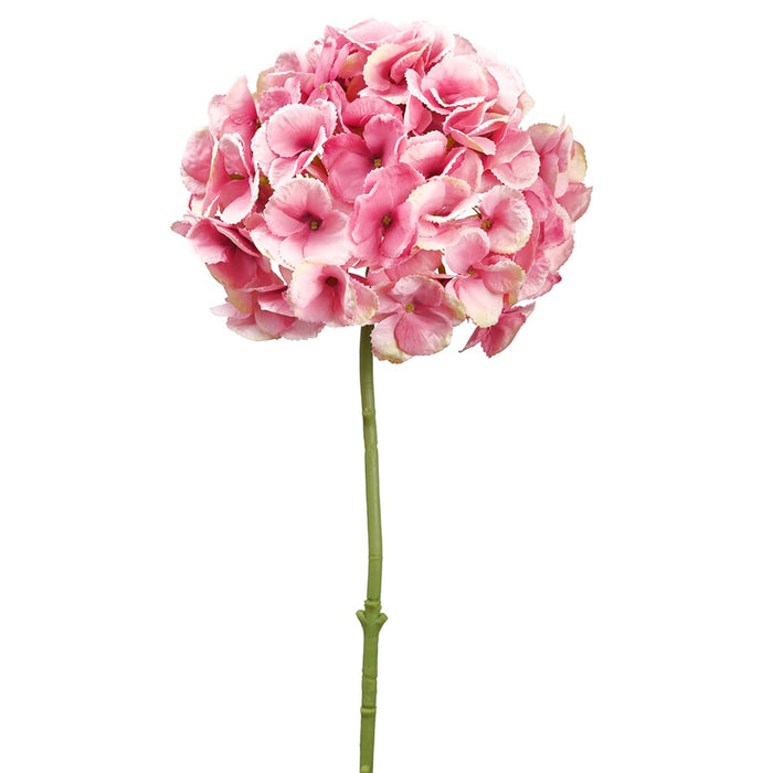 19" Hydrangea Silk Flower Stem -Rose (pack of 12) - FSH233-RO