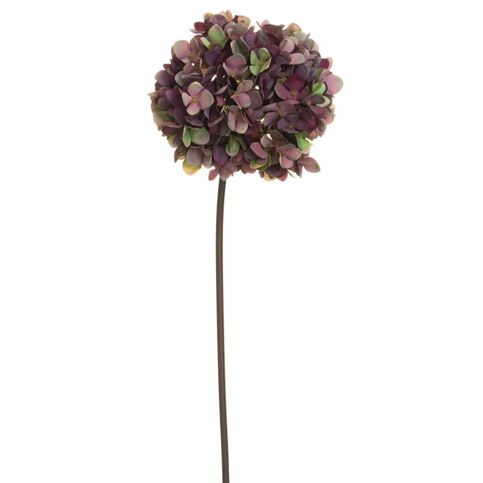 27.5" Silk Hydrangea Flower Stem -2 Tone Wine (pack of 12) - FSH272-WI/TT