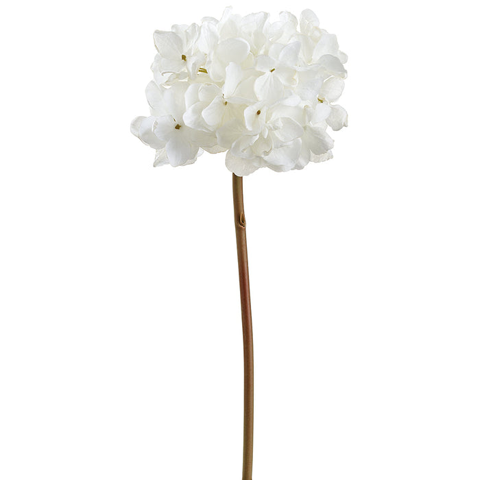 16" Dried-Look Hydrangea Silk Flower Stem -Cream (Pack of 12) - FSH297-CR