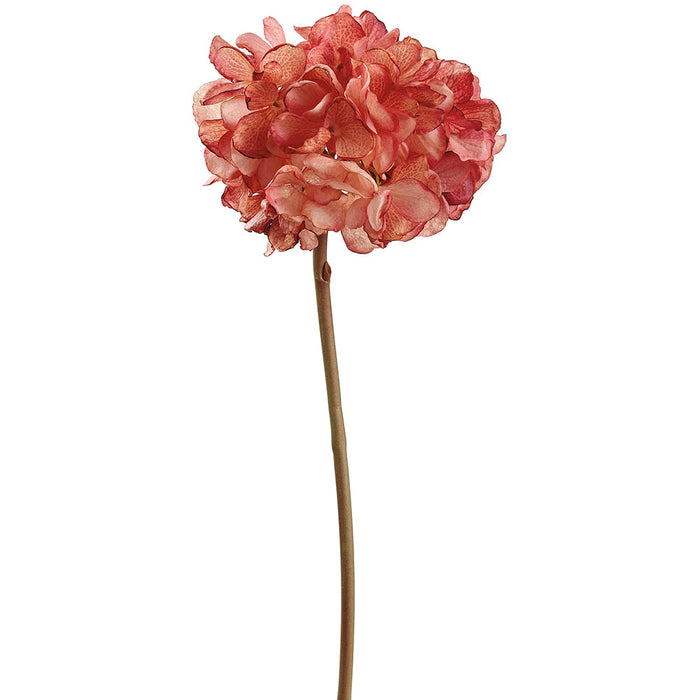 16" Dried-Look Hydrangea Silk Flower Stem -2 Tone Mauve (Pack of 12) - FSH297-MV/TT