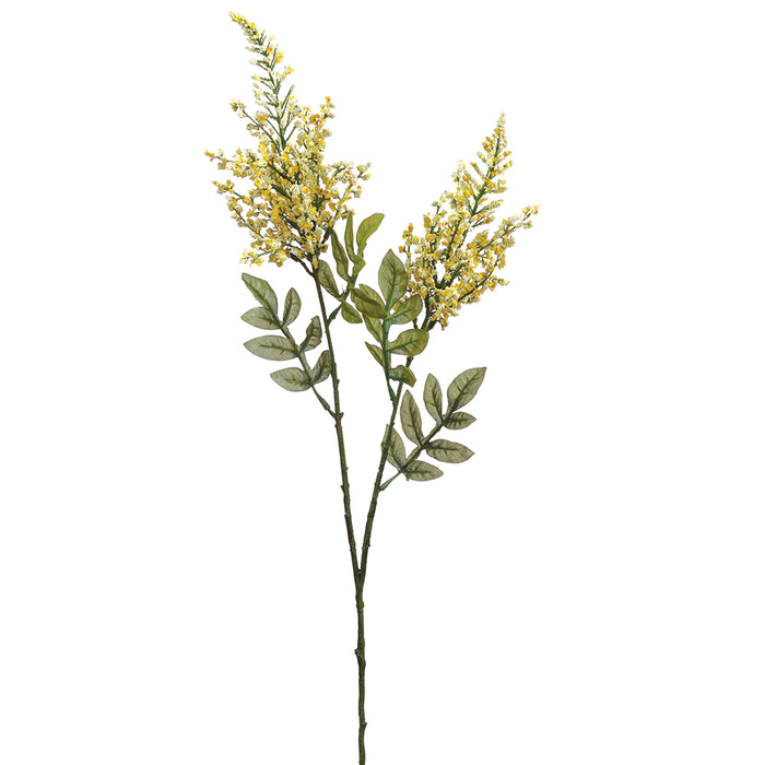 31" Heather Artificial Flower Stem -Yellow (pack of 12) - FSH349-YE