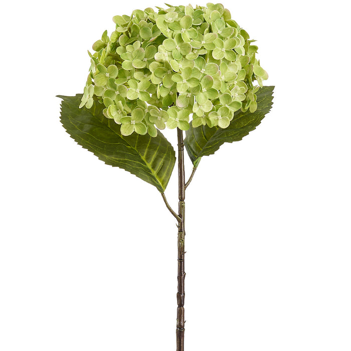 24.5" Real Touch Hydrangea Silk Flower Stem -Green (Pack of 12) - FSH380-GR