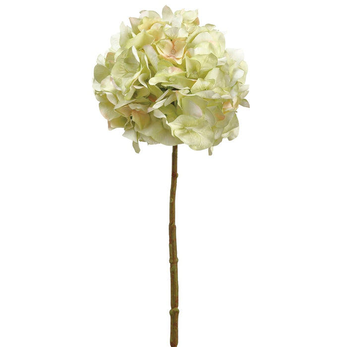 21" Hydrangea Silk Flower Stem -Light Green (pack of 12) - FSH394-GR/LT