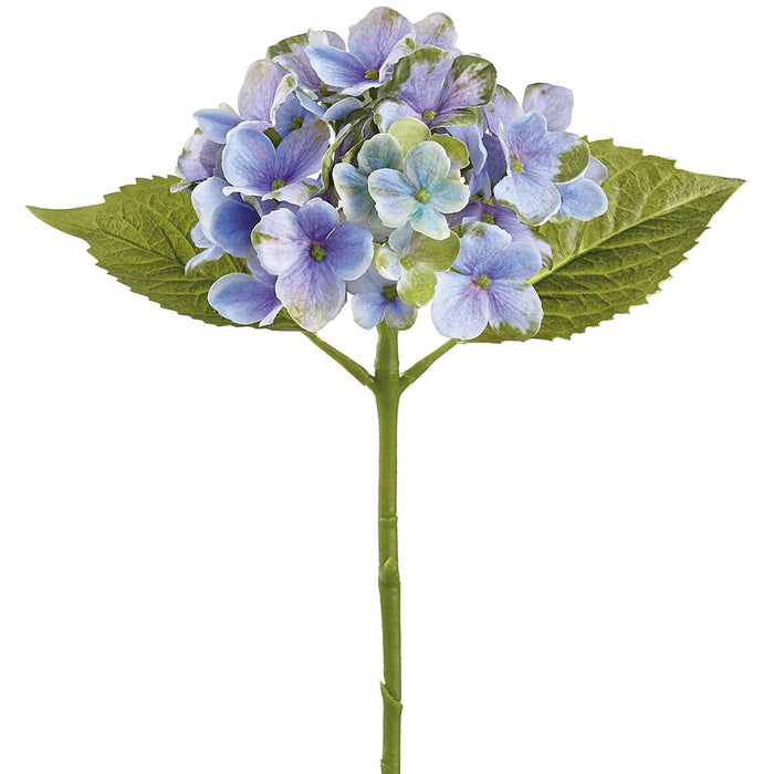 16" Real Touch Hydrangea Silk Flower Stem -Lavender/Green (Pack of 12) - FSH453-LV/GR
