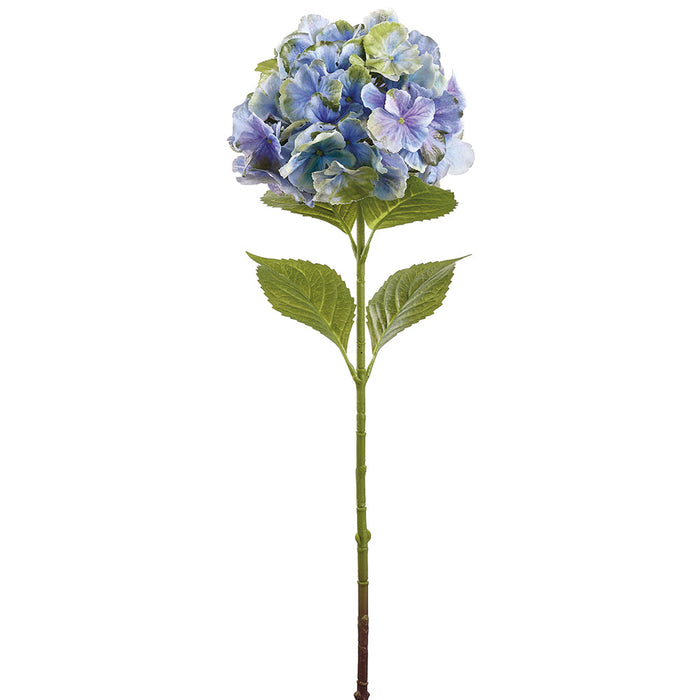 30.5" Real Touch Hydrangea Silk Flower Stem -Blue/Green (Pack of 12) - FSH454-BL/GR