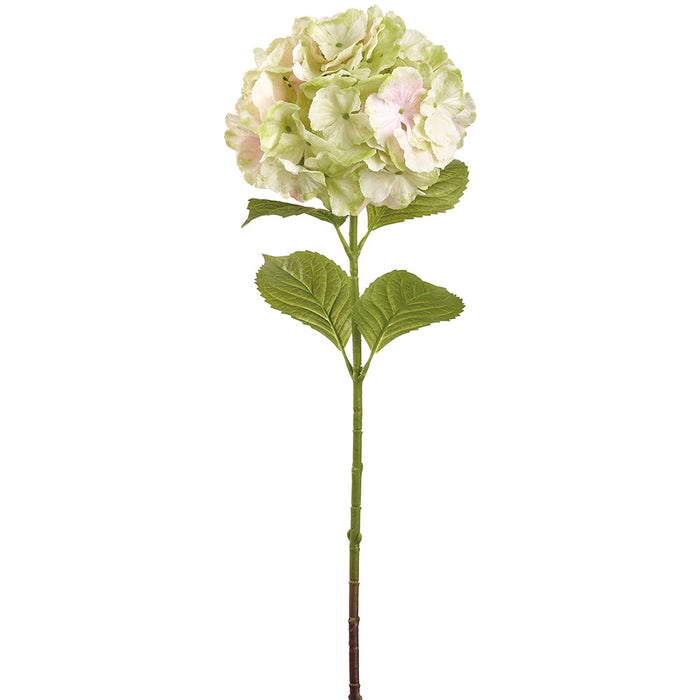 30.5" Real Touch Hydrangea Silk Flower Stem -Blush/Green (Pack of 12) - FSH454-BS/GR
