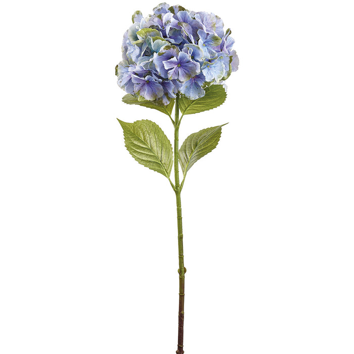 30.5" Real Touch Hydrangea Silk Flower Stem -Lavender/Green (Pack of 12) - FSH454-LV/GR