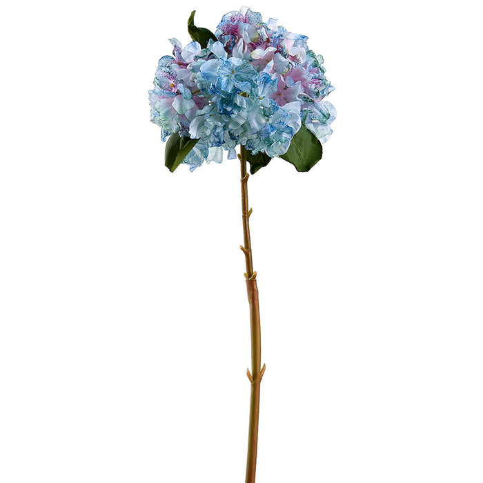 26" Silk Hydrangea Flower Stem -Blue/Helio (pack of 12) - FSH573-BL/HE