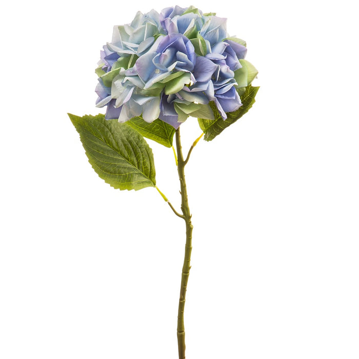 22.25" Silk Hydrangea Flower Stem -Blue/Delphinium (pack of 12) - FSH586-BL/DL